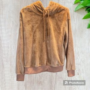 Ardene Women's Feel Good Easy Hoodie in Brown Color